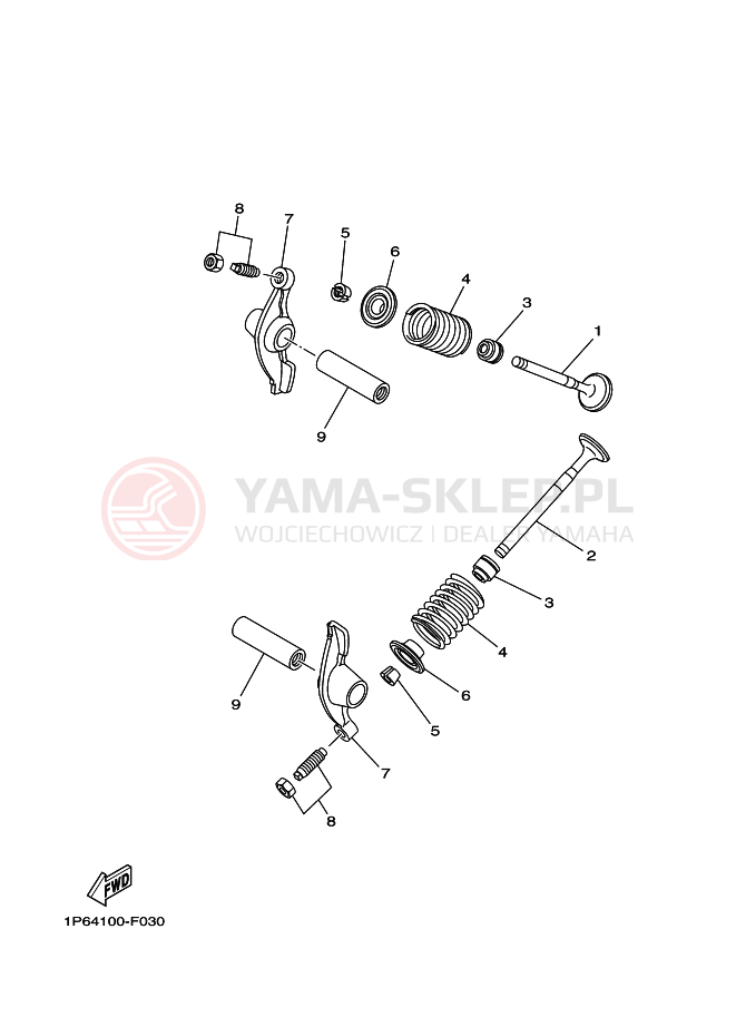 Schemat "zawory" do Yamaha TT-R50E