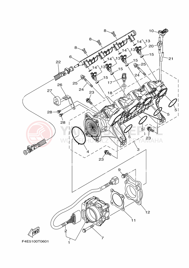 Schemat "Wtrysk paliwa" do Yamaha VX CRUISER HO