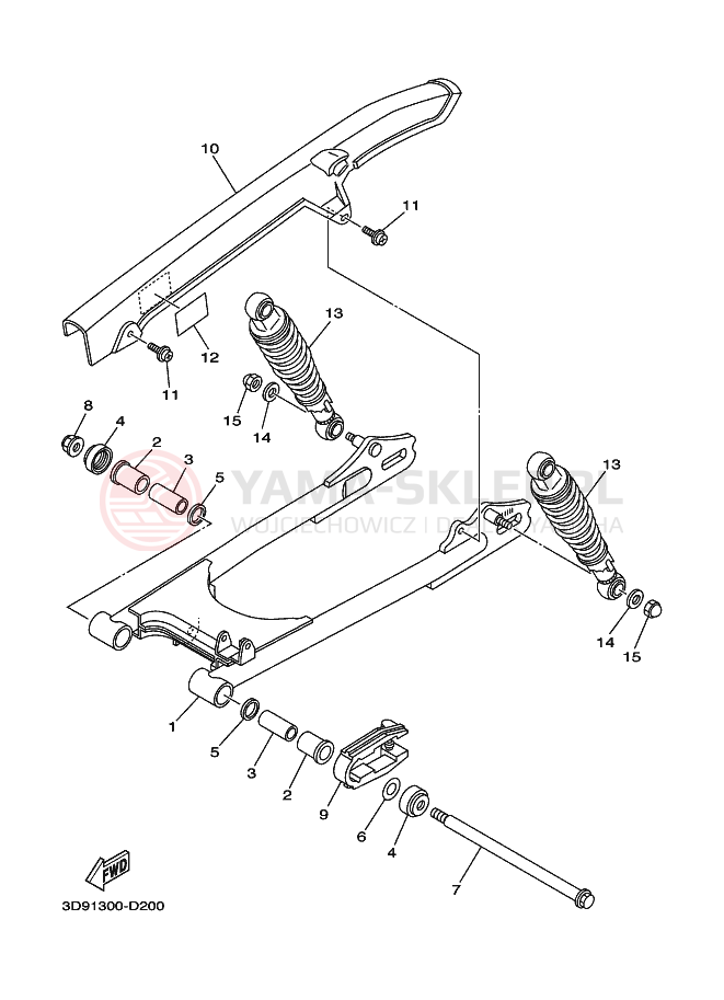 Schemat "wahacz" do Yamaha YBR125ED