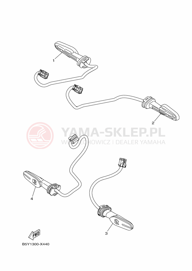 Schemat "kierunkowskazy" do Yamaha MT-10