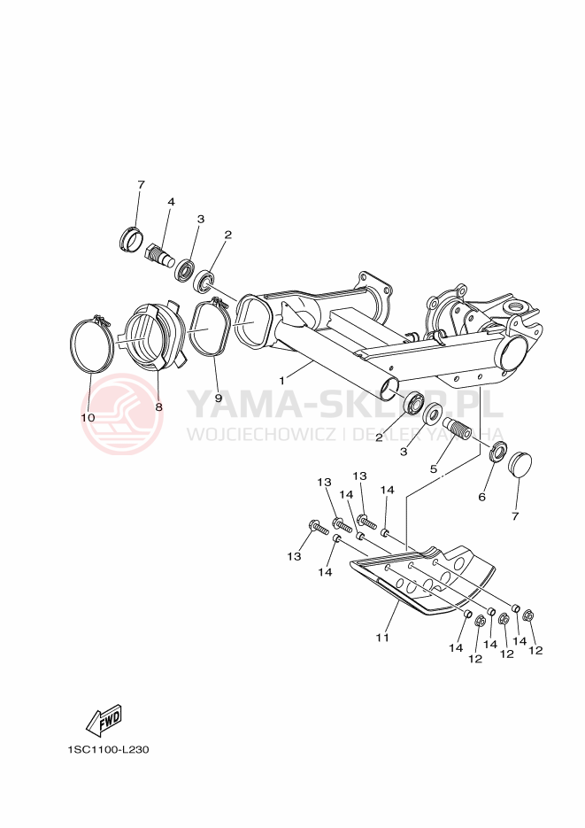 Schemat "wahacz" do Yamaha YFM300