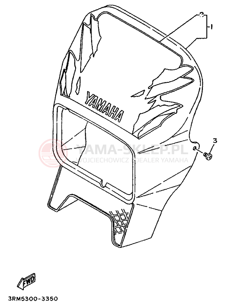 Schemat "elementy nadwozia" do Yamaha DT125R