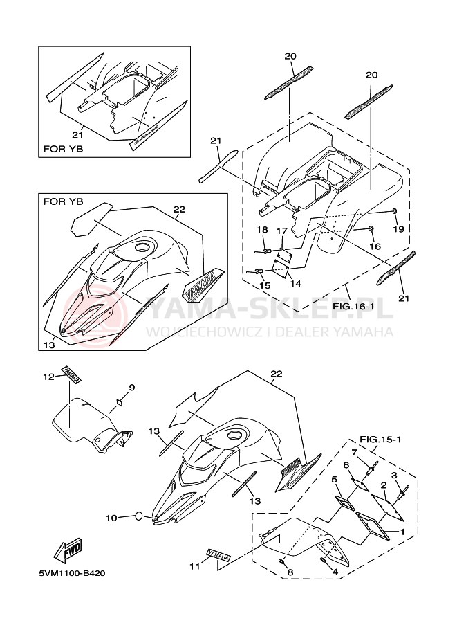 Schemat "naklejki" do Yamaha BLASTER