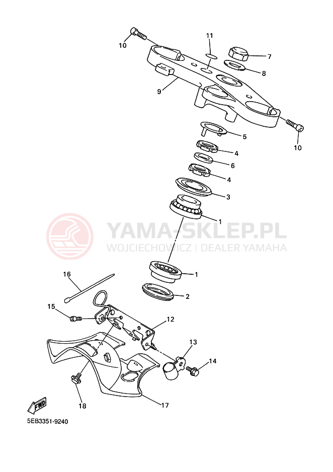 Schemat "Półki zawieszenia" do Yamaha YZF-R6 R6