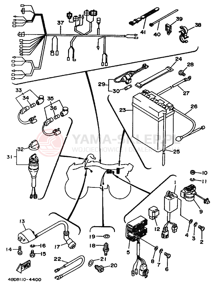 Schemat "układ elektryczny" do Yamaha TIMBERWOLF