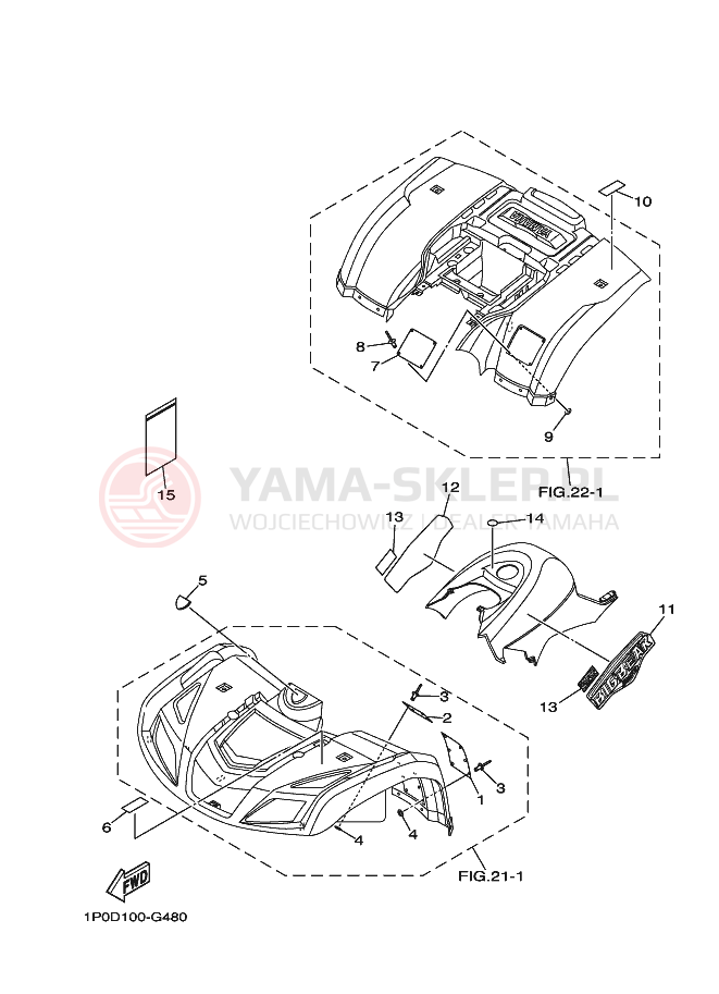 Schemat "naklejki" do Yamaha BIG BEAR 250