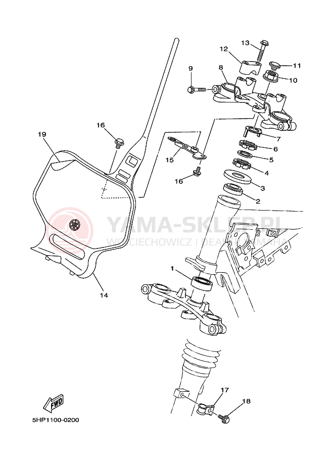 Schemat "Półki zawieszenia" do Yamaha TT-R125