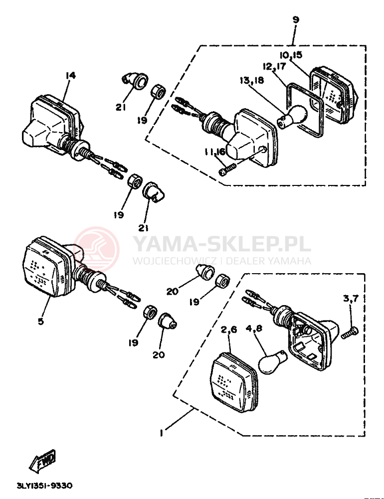 Schemat "cylinder" do Yamaha TW200E
