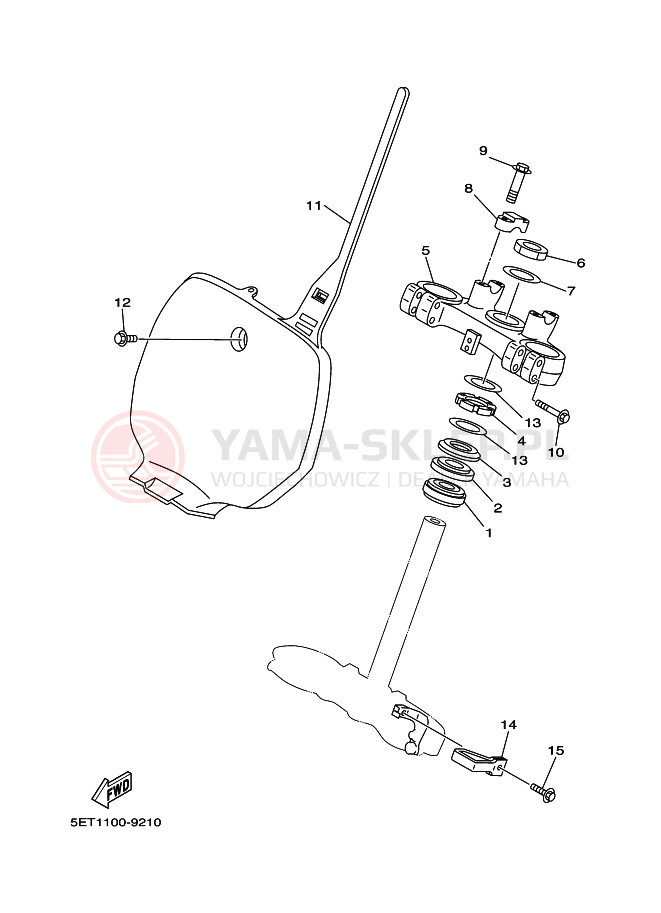 Schemat "Półki zawieszenia" do Yamaha YZ125