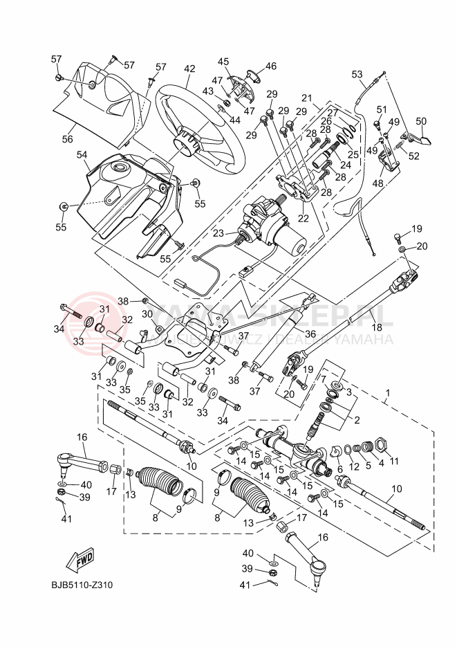 Schemat "Półki zawieszenia" do Yamaha YXZ1000R