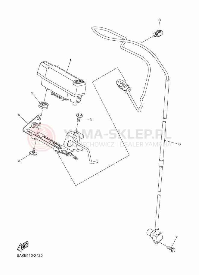 Schemat "licznik" do Yamaha WR250F