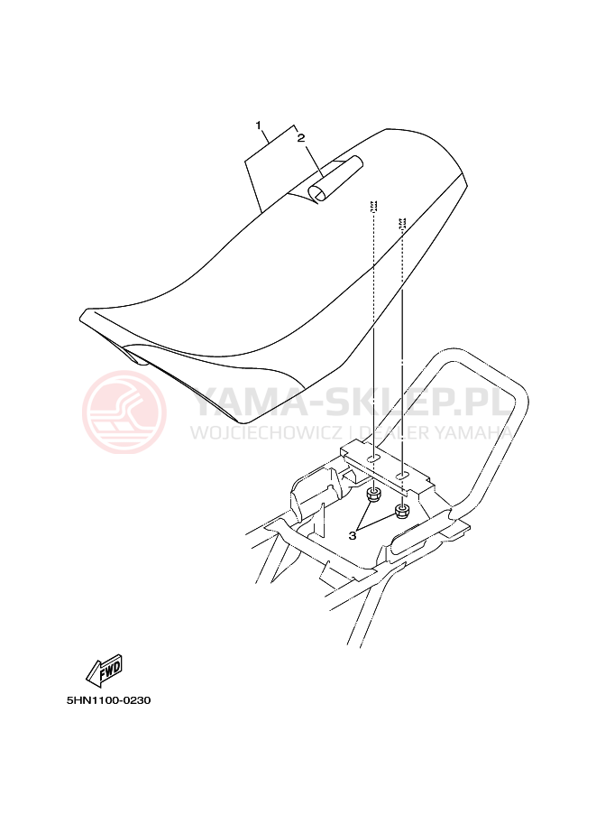Schemat "siedzenie" do Yamaha TT-R90