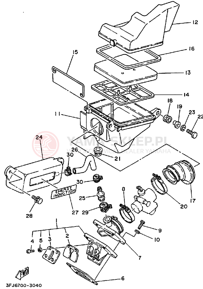 Schemat "Wtrysk paliwa" do Yamaha DT175 DT175G