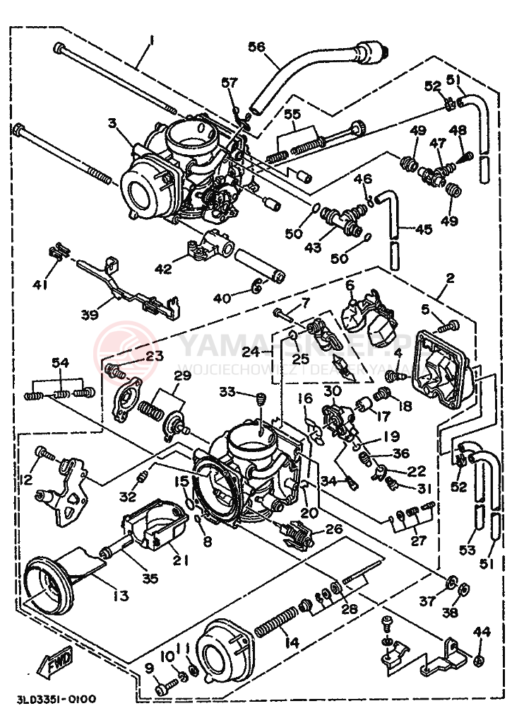 Schemat "Gaźnik" do Yamaha XTZ750 SUPERTENERE