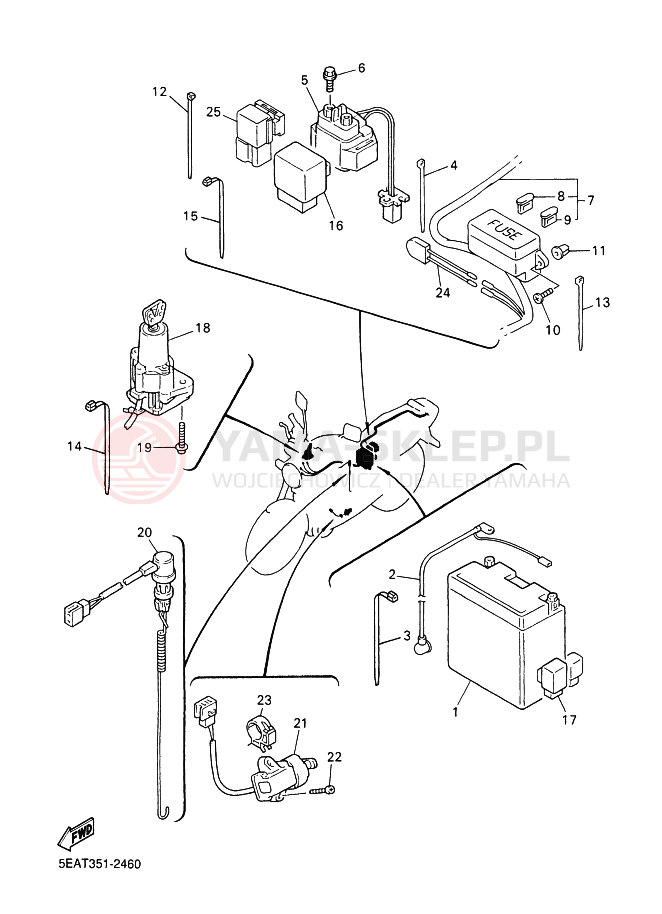 Schemat "układ elektryczny" do Yamaha XJR1300