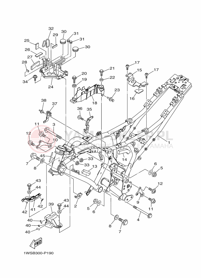 Schemat "rama" do Yamaha MT-07