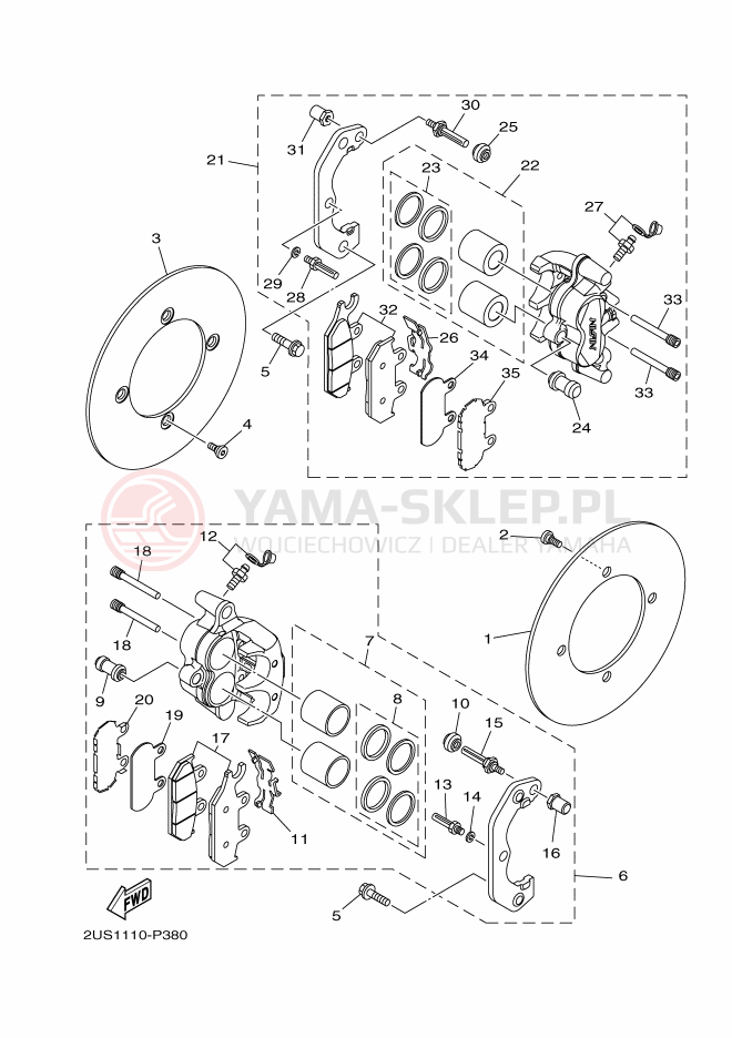 Schemat "Koło przód" do Yamaha VIKING VI