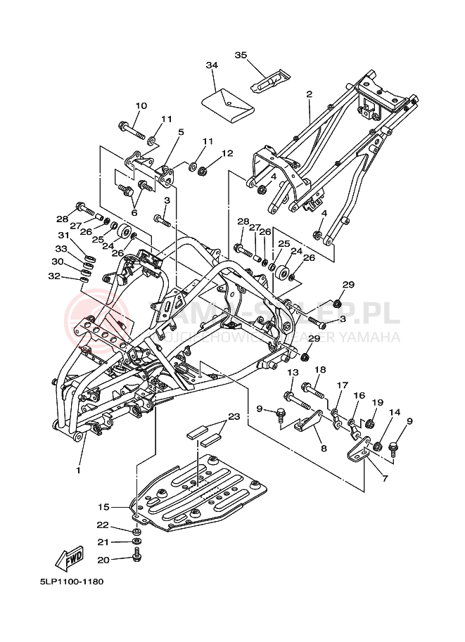 Schemat "rama" do Yamaha YFM660RN