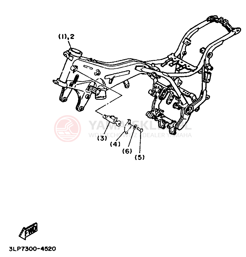 Schemat "Zawieszenie przód" do Yamaha XV1100 VIRAGO
