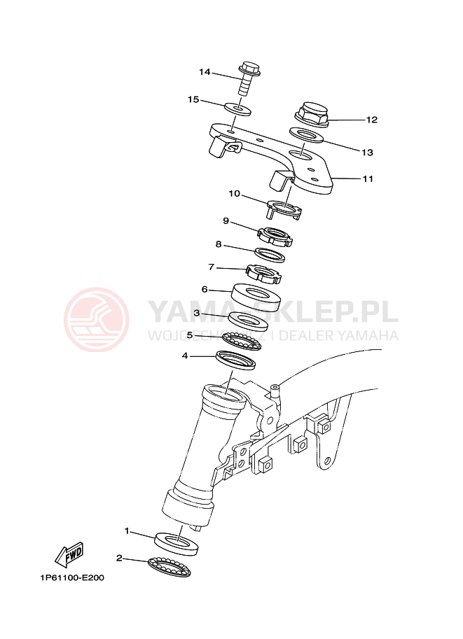 Schemat "Półki zawieszenia" do Yamaha TT-R50E