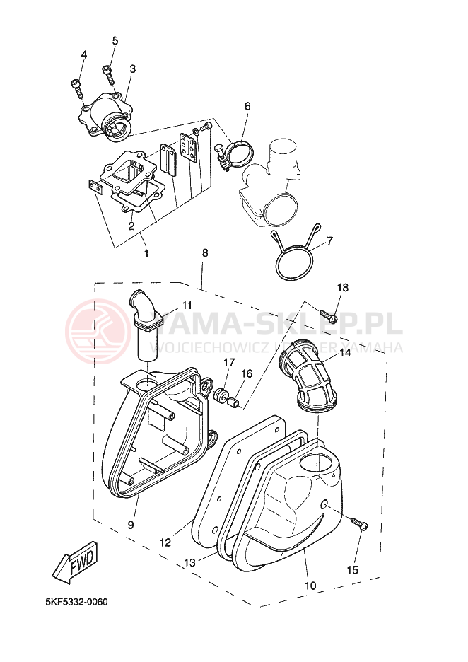 Schemat "Wtrysk paliwa" do Yamaha NITRO