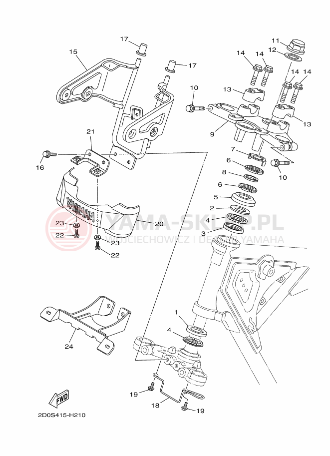 Schemat "Półki zawieszenia" do Yamaha YB125