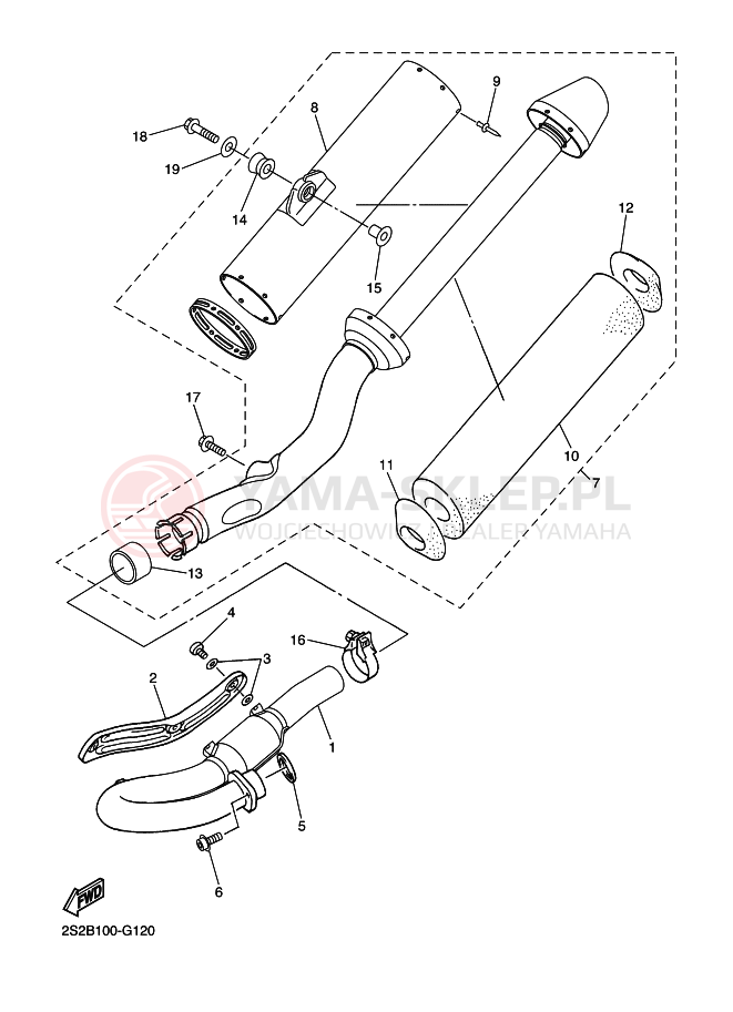 Schemat "WYDECH 2" do Yamaha YZ450F