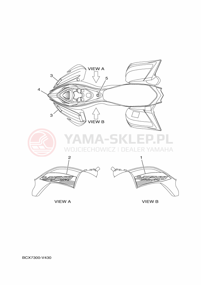 Schemat "Naklejki" do Yamaha YFM700R