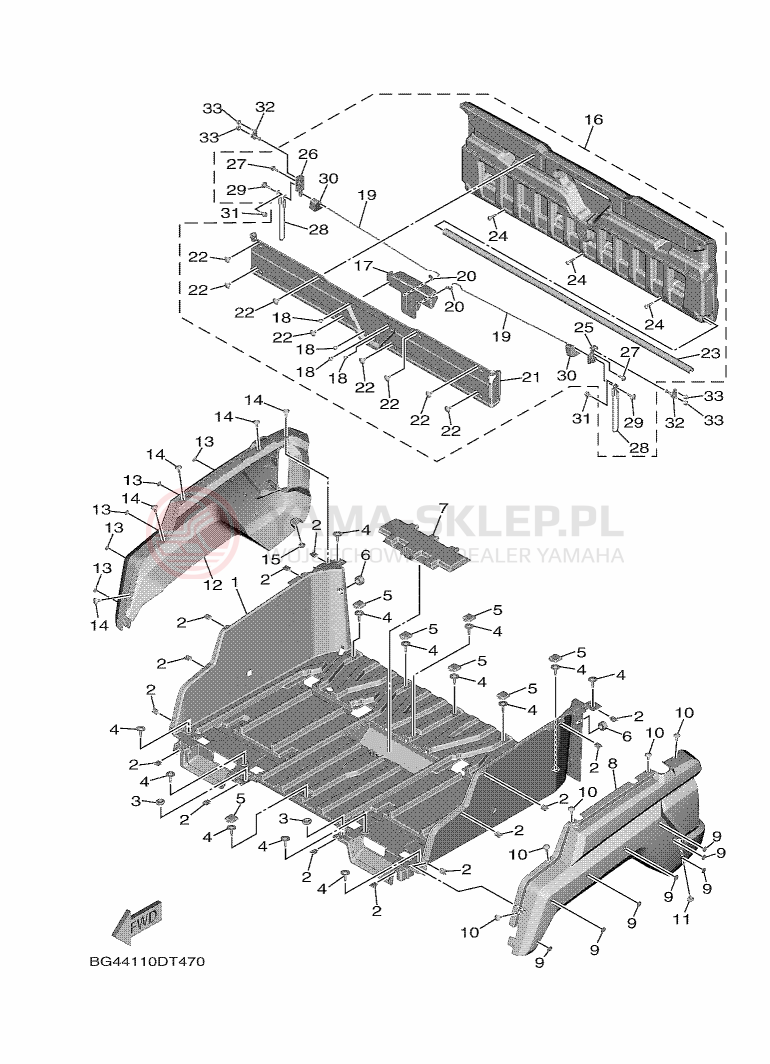 Schemat "Stelaż " do Yamaha WOLVERINE X4