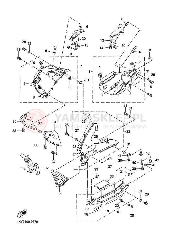 Schemat "POKRYWA SILNIKA 2" do Yamaha YZF-R1 R1