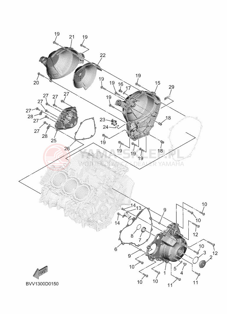 Schemat "POKRYWA KARTERU" do Yamaha TRACER 9 Y-AMT