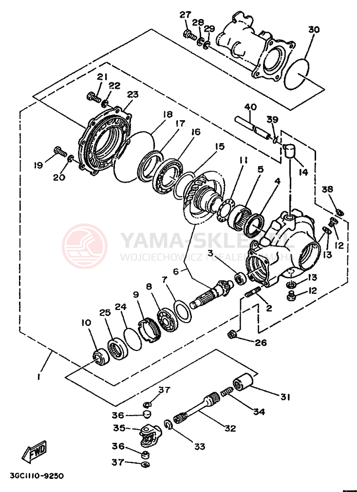 Schemat "WAŁ NAPĘDOWY" do Yamaha MOTO 4 - 200 DX