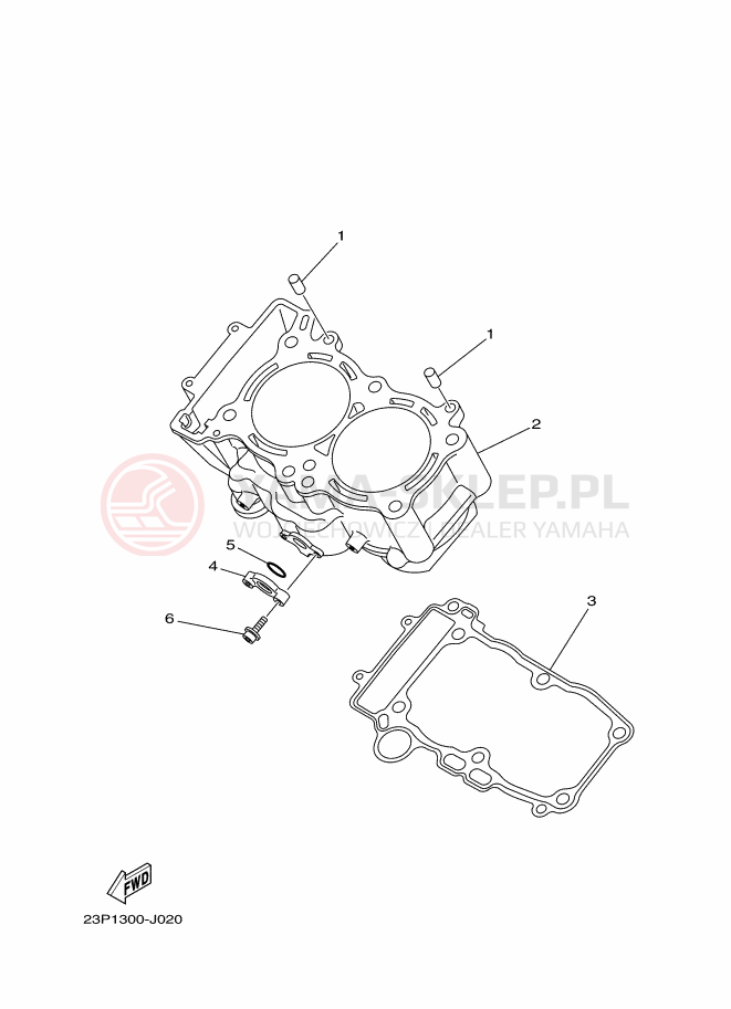 Schemat "cylinder" do Yamaha XT1200ZE SUPER TÉNÉRÉ ABS