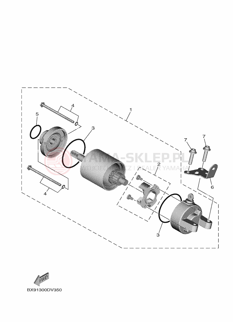 Schemat "rozrusznik" do Yamaha TRICITY 300