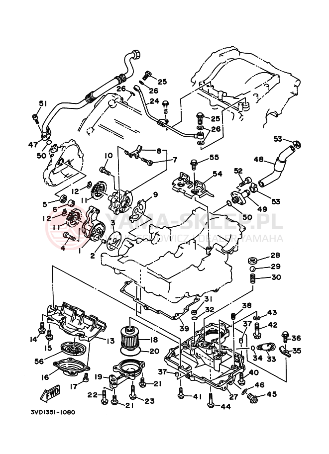 Schemat "Pompa olejowa" do Yamaha TDM850