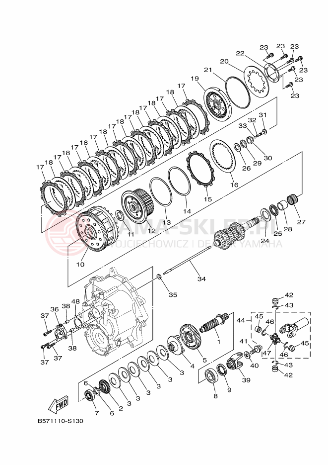 Schemat "sprzęgło" do Yamaha YXZ1000R SS