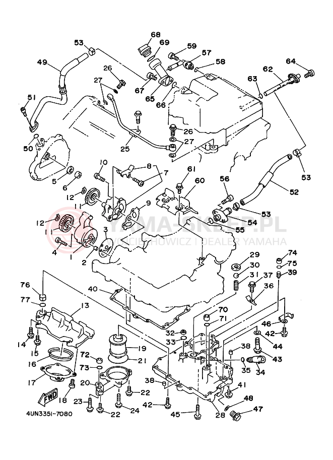 Schemat "Pompa olejowa" do Yamaha TRX850