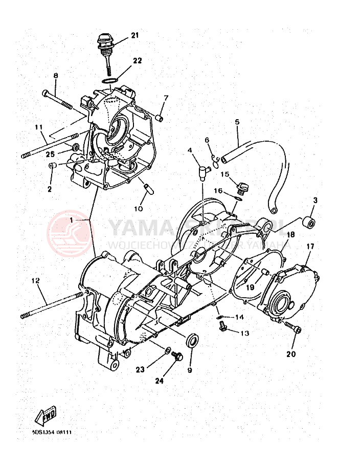 Schemat "Obudowa silnika" do Yamaha SKYLINER