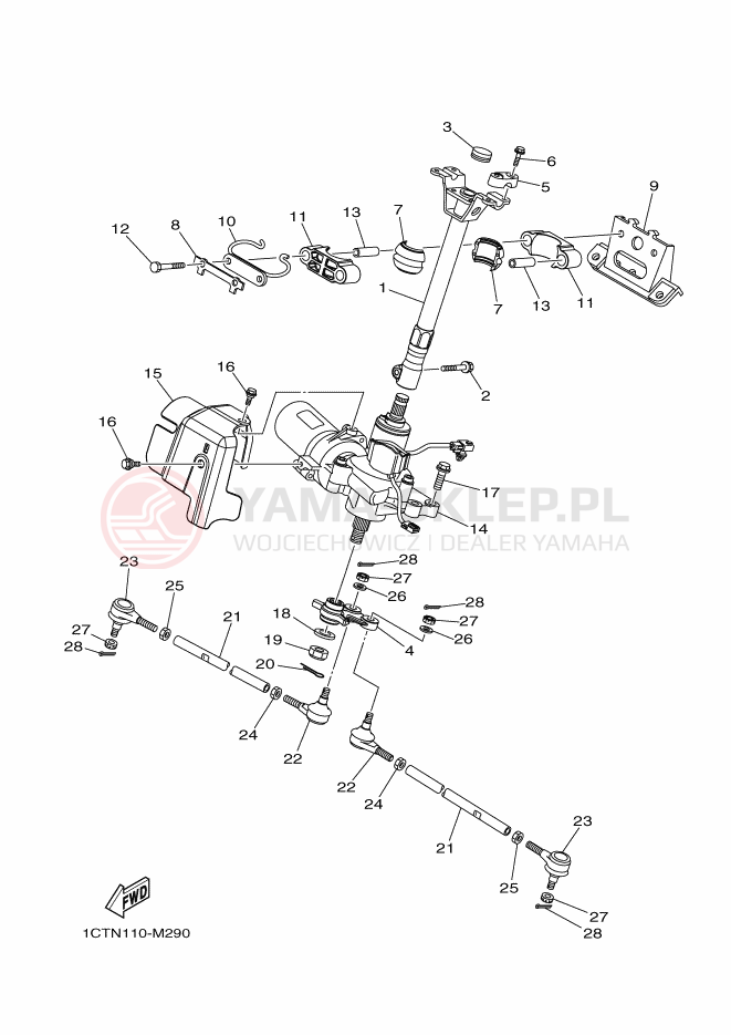 Schemat "Półki zawieszenia" do Yamaha GRIZZLY 450 EPS