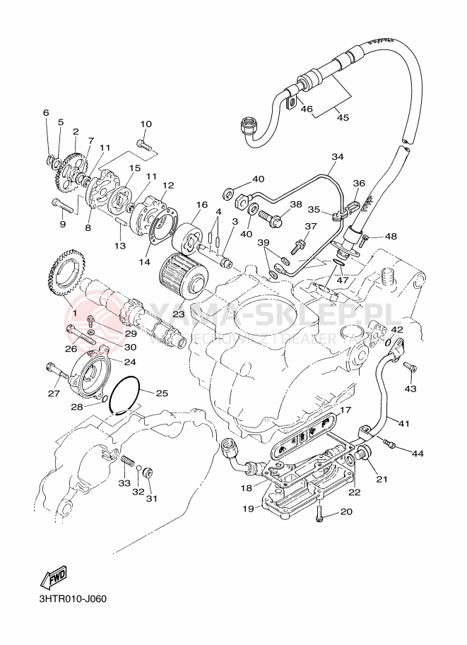 Schemat "Pompa olejowa" do Yamaha SR400