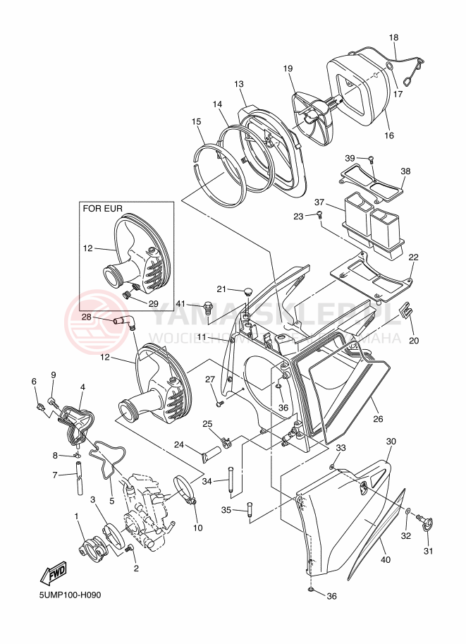 Schemat "Wtrysk paliwa" do Yamaha WR250F