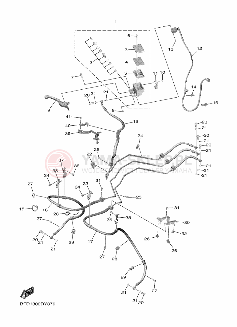 Schemat "Pompa hamulcowa przednia" do Yamaha NIKEN GT