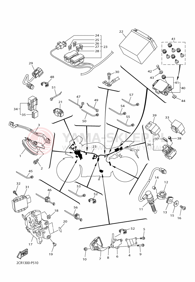 Schemat "układ elektryczny" do Yamaha YZF-R1