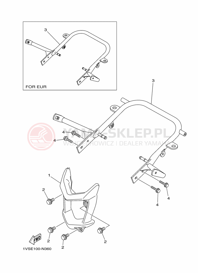 Schemat "RAMIĘ STERUJĄCE" do Yamaha YFM700RSE