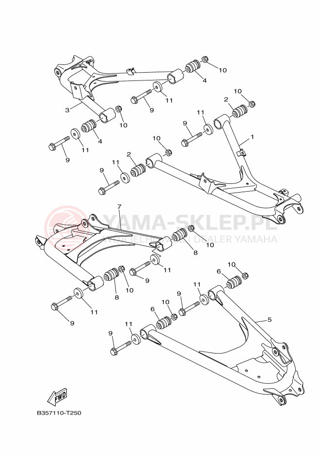 Schemat "wahacz" do Yamaha WOLVERINE R