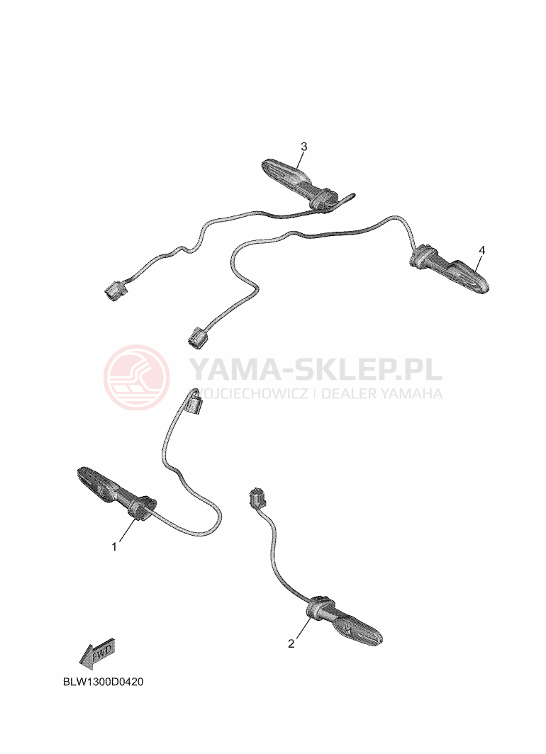 Schemat "kierunkowskazy" do Yamaha MT-07 Y-AMT