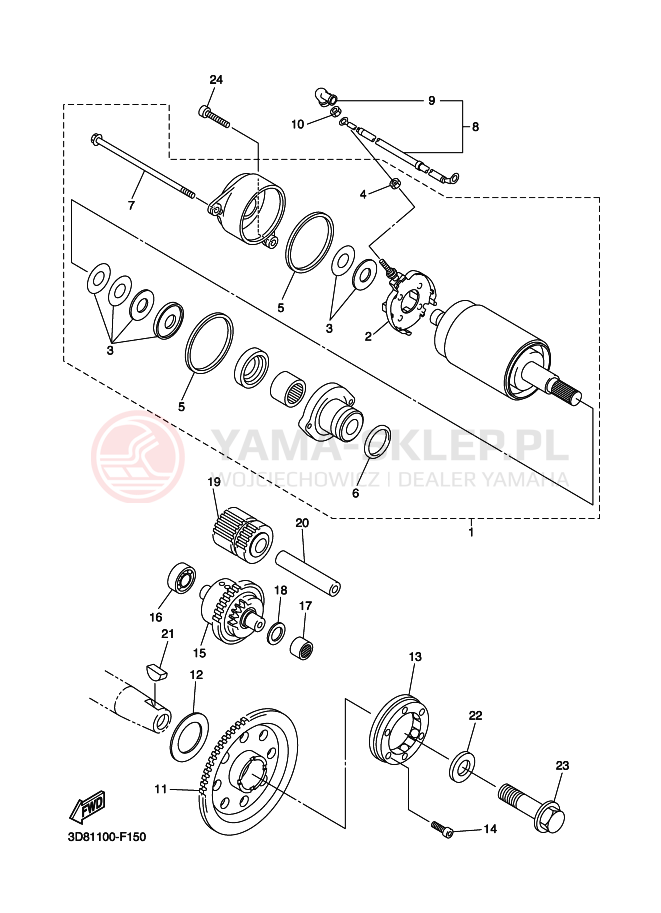Schemat "rozrusznik" do Yamaha XVS1300A