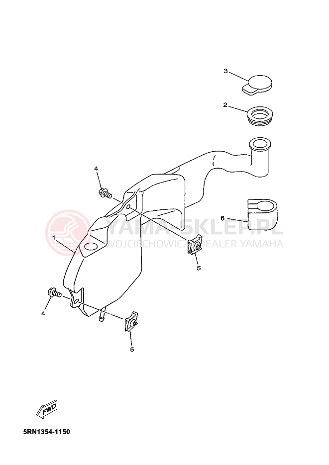 Schemat "ZBIORNIK OLEJU" do Yamaha OVETTO 50