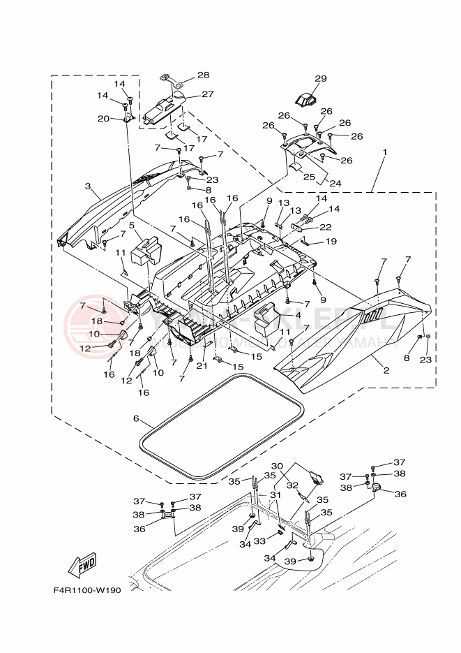Schemat "ENGINE HATCH" do Yamaha SJ1050
