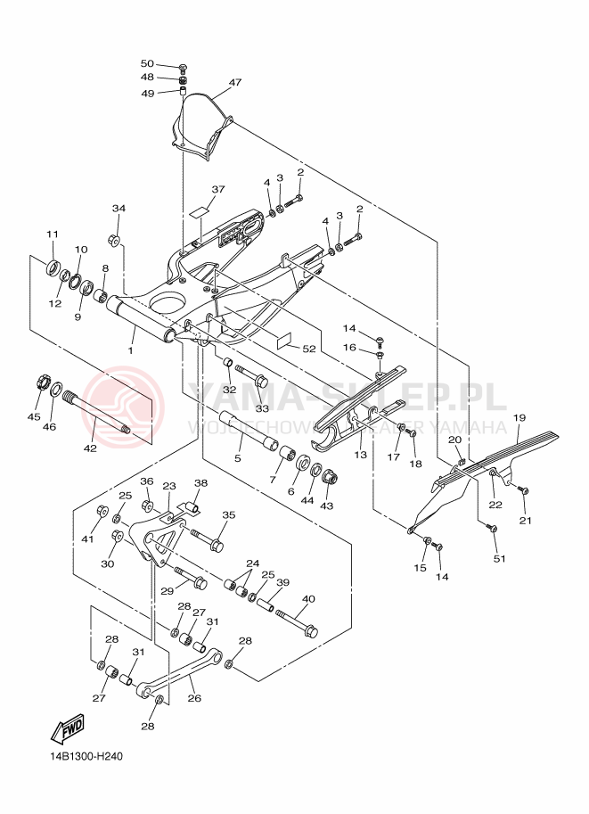 Schemat "wahacz" do Yamaha YZF-R1